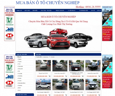Thiết kế web giá rẻ mua bán ô tô chuyên nghiệp