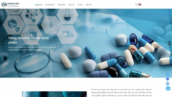 Thiết kế website quanganhpharma.com.vn