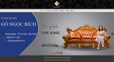 Thiết kế website bán đồ gỗ DOGONGOCBICH.VN