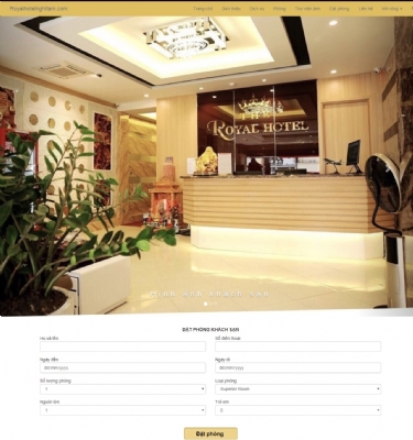 Thiết kế web giá rẻ Royal Hotel Nghi Tàm