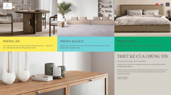 Thiết kế website OAKRAHOMES 1