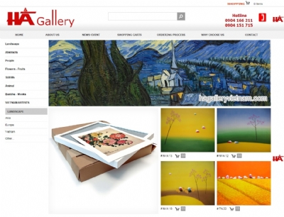Thiết kế web giá rẻ cửa hàng Ha Gallery